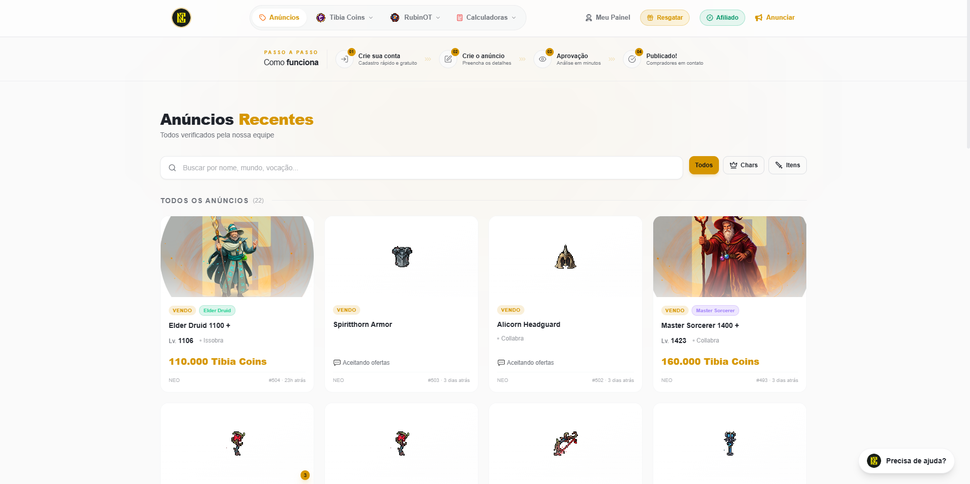 Marketplace de games